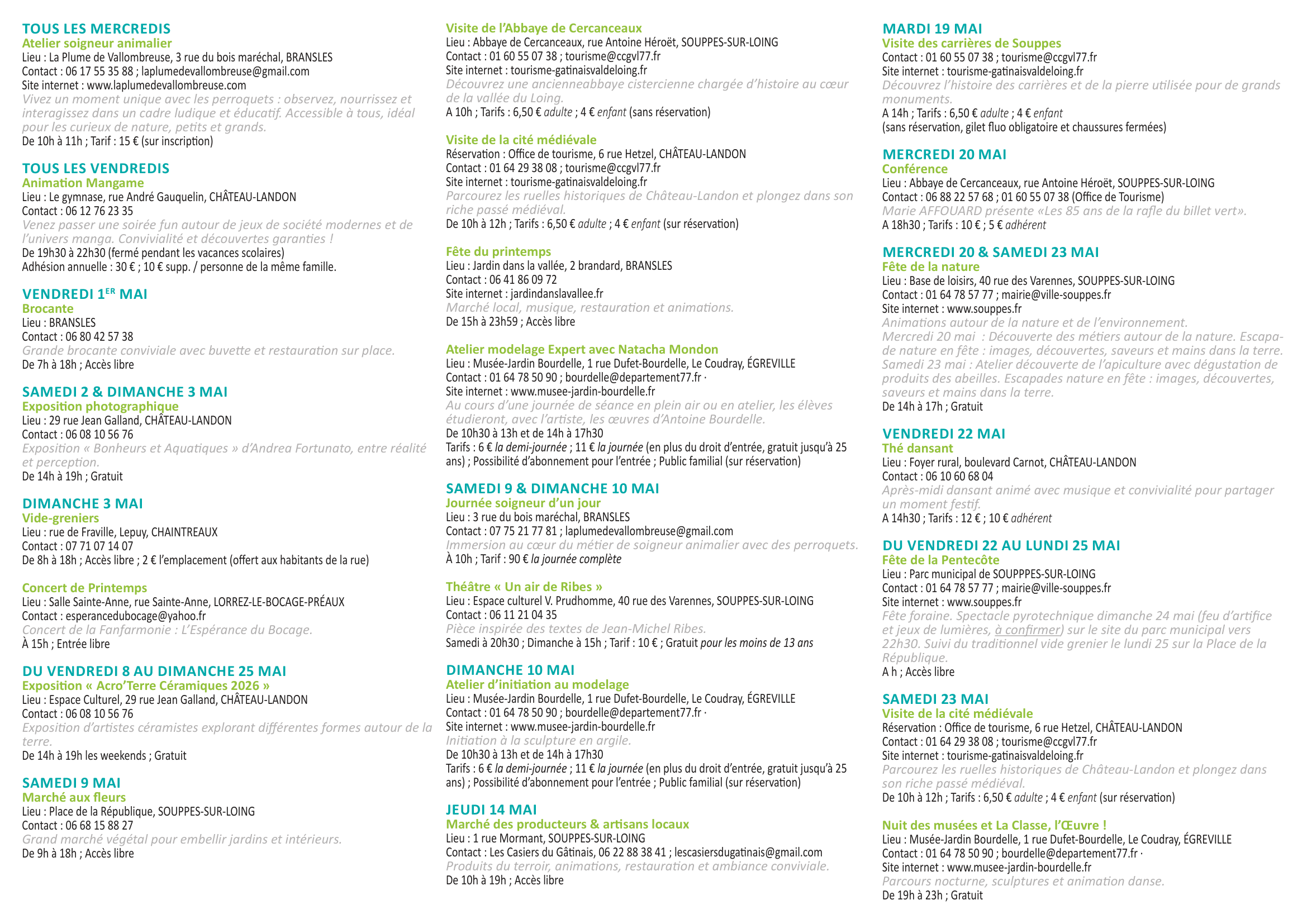 Agenda mai 2026-2