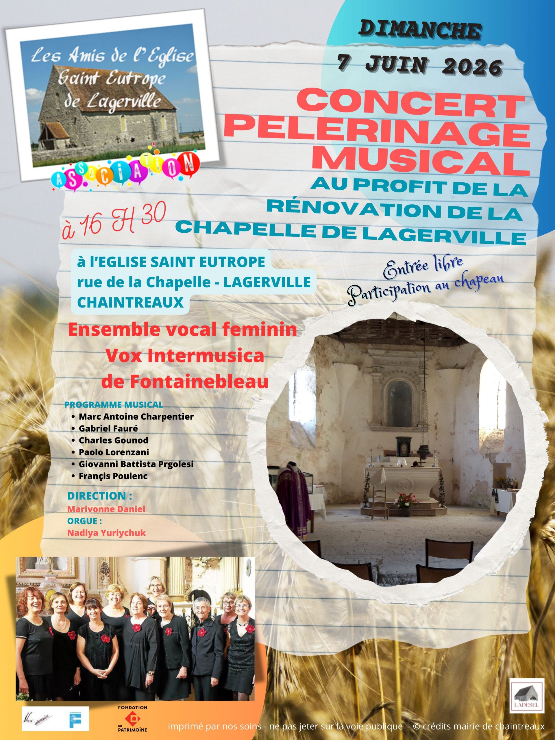 chapelle lagerville concert