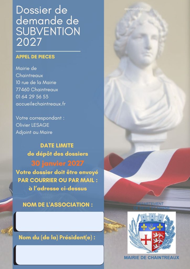Dossier subvention asso